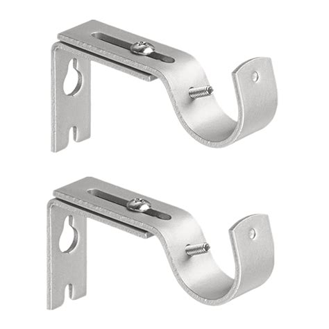 metal curtain pole support brackets|extra long curtain pole brackets.